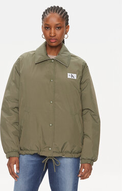 Zielona kurtka Calvin Klein w stylu casual bez kaptura