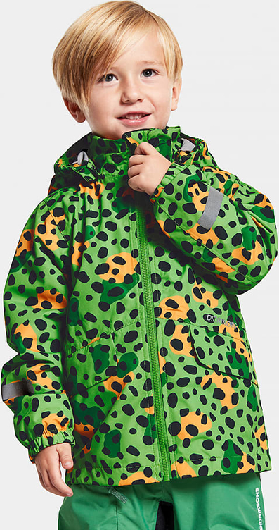 Zielona kurtka dziecięca Didriksons dla chłopców