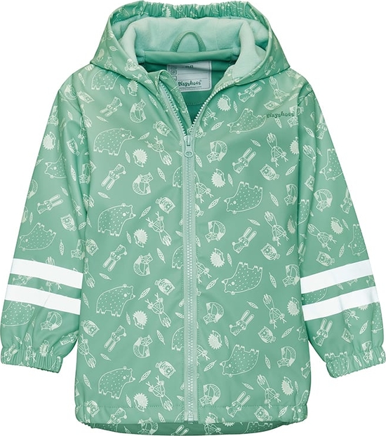 Zielona kurtka dziecięca Playshoes z polaru dla dziewczynek