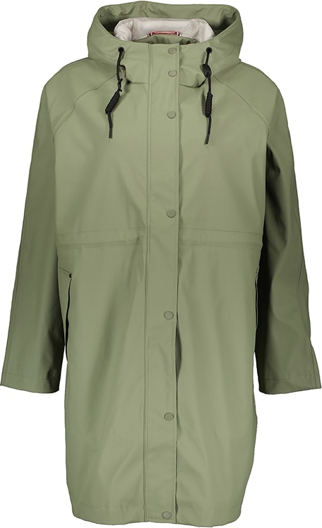 Zielona kurtka Hunter z kapturem w stylu casual długa
