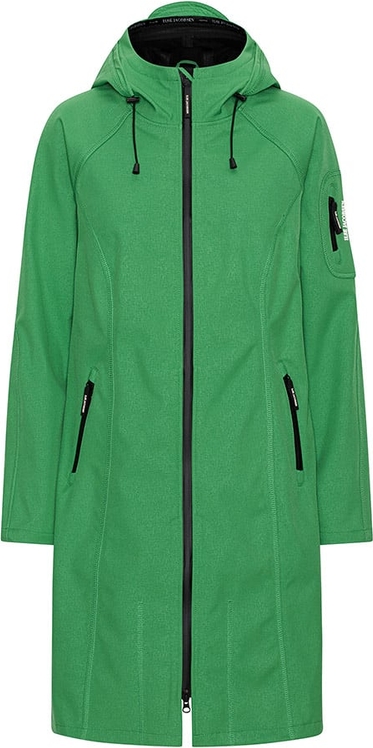 Zielona kurtka Ilse Jacobsen z kapturem wiatrówki w stylu casual