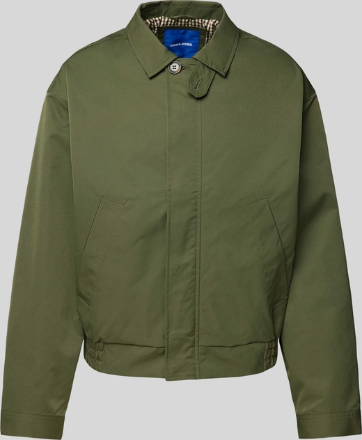 Zielona kurtka Jack & Jones krótka w stylu casual
