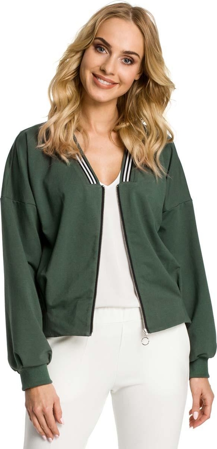 Zielona kurtka MOE w stylu casual