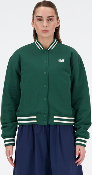 Zielona kurtka New Balance z bawełny w sportowym stylu krótka