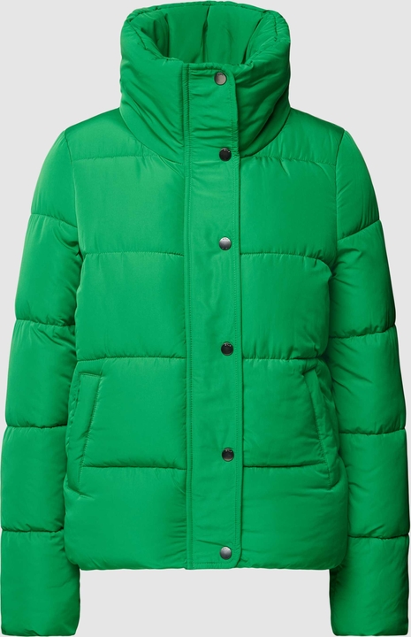 Zielona kurtka Only krótka w stylu casual bez kaptura
