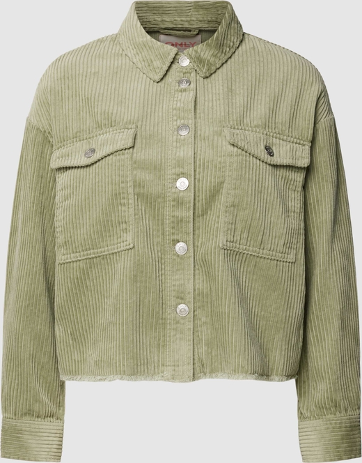 Zielona kurtka Only w stylu casual krótka bez kaptura