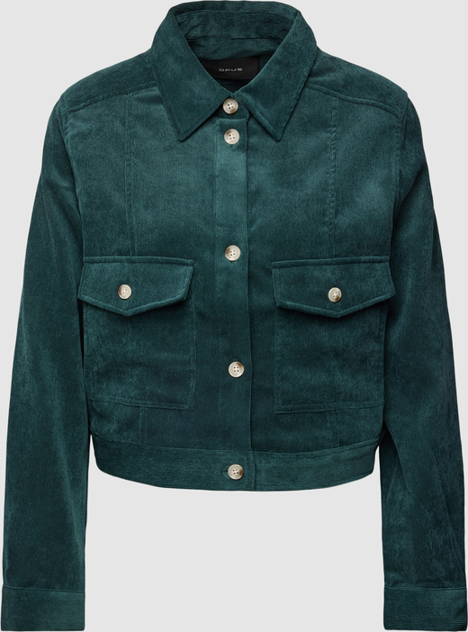 Zielona kurtka Opus bez kaptura w stylu casual