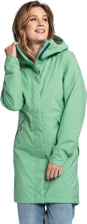 Zielona kurtka Schöffel w stylu casual z kapturem krótka