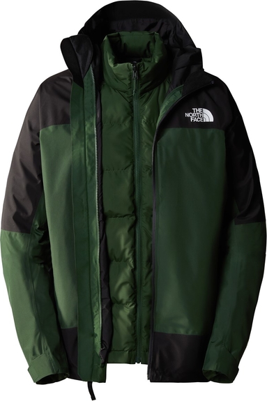 Zielona kurtka The North Face krótka w sportowym stylu