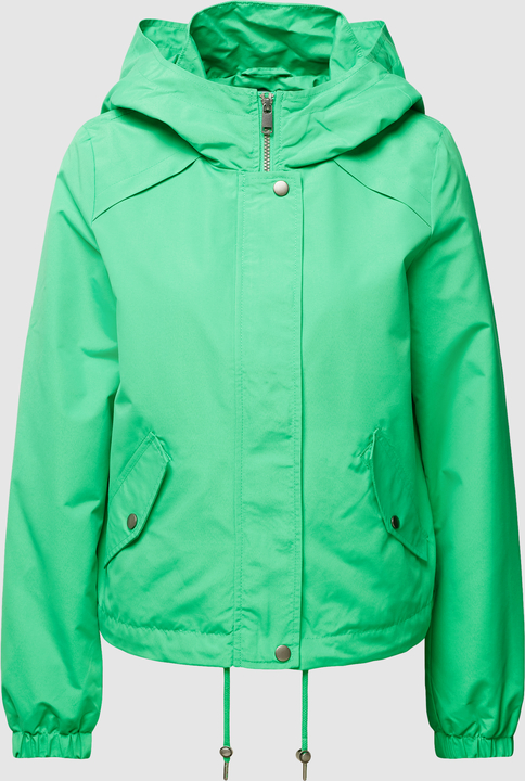 Zielona kurtka Vero Moda krótka z kapturem