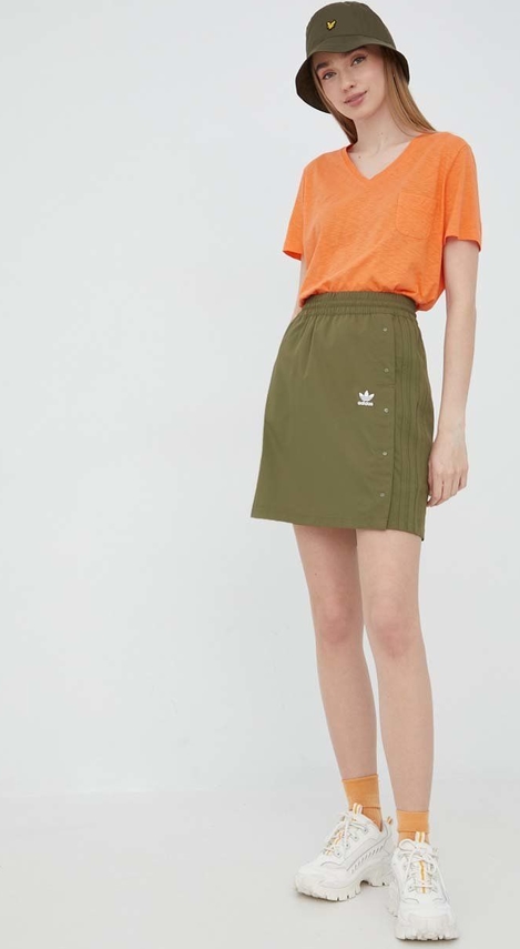 Zielona spódnica Adidas Originals mini