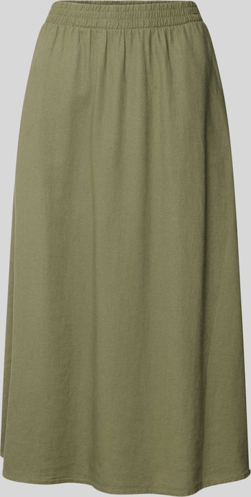 Zielona spódnica Free/quent midi w stylu casual z lnu