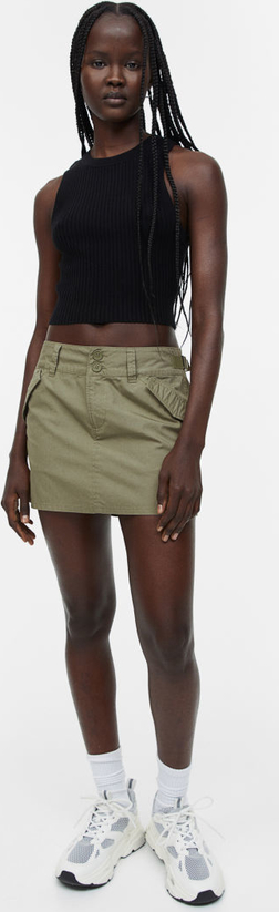 Zielona spódnica H & M w stylu casual mini