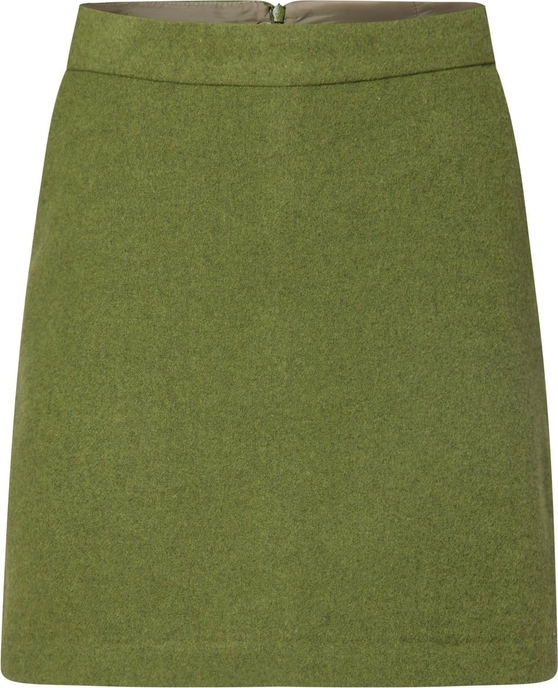 Zielona spódnica Marie Lund z wełny mini