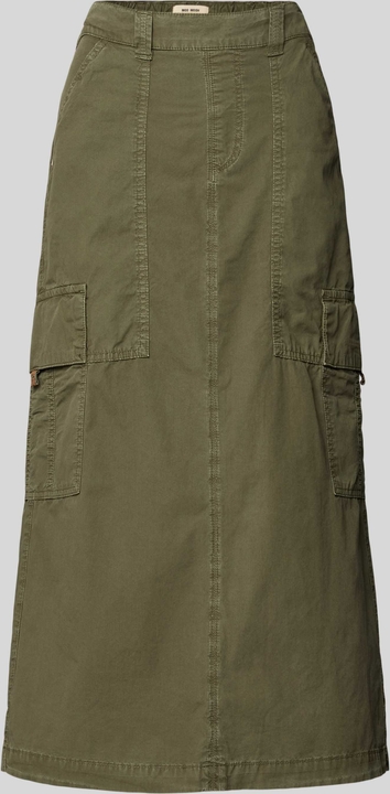 Zielona spódnica Mos Mosh midi z bawełny w stylu casual