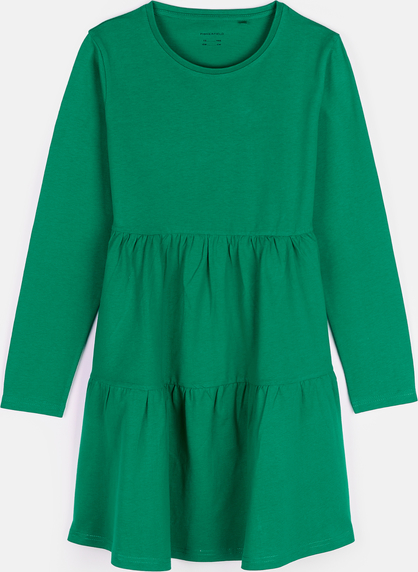 Zielona sukienka dziewczęca Gate z bawełny