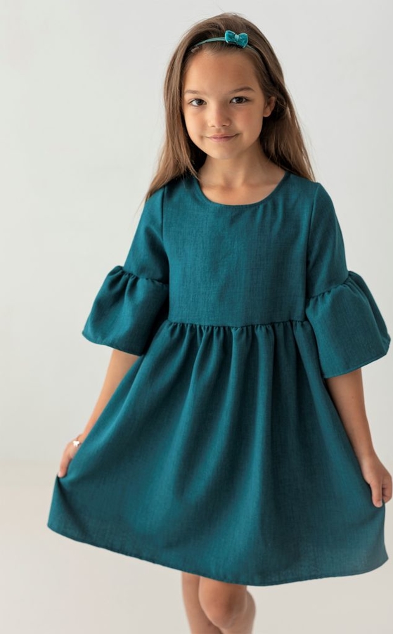 Zielona sukienka dziewczęca Myprincess / Lily Grey z tkaniny
