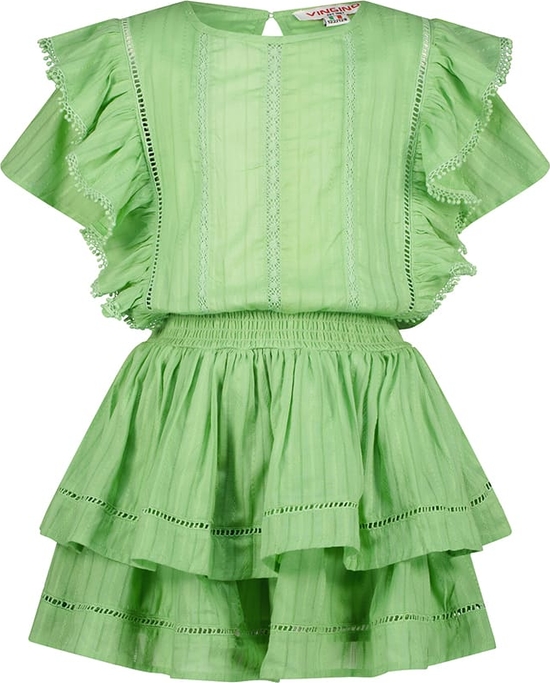 Zielona sukienka dziewczęca Vingino z bawełny