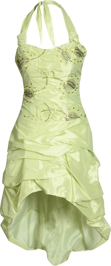 Zielona sukienka Fokus midi z tkaniny z krótkim rękawem