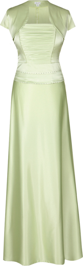 Zielona sukienka Fokus rozkloszowana z krótkim rękawem