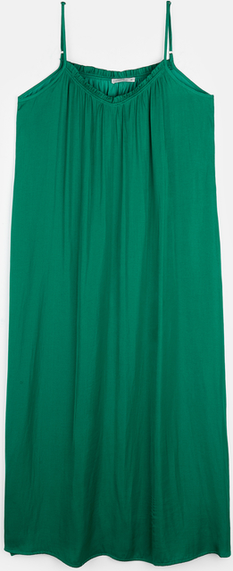 Zielona sukienka Gate na ramiączkach maxi w stylu casual