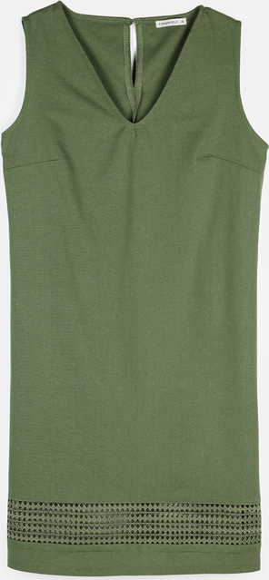 Zielona sukienka Gate w stylu casual prosta bez rękawów