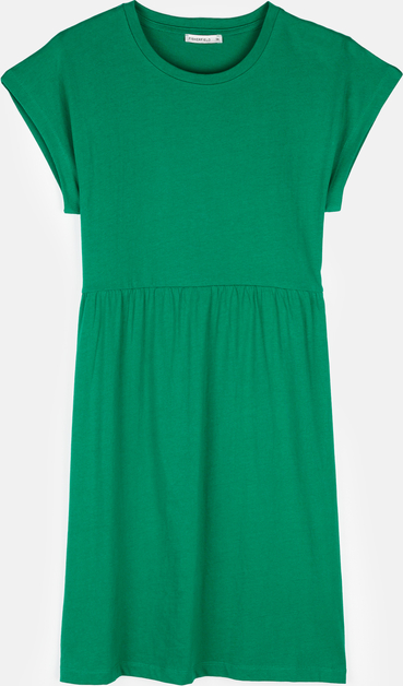 Zielona sukienka Gate w stylu casual z bawełny