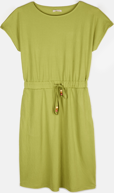 Zielona sukienka Gate w stylu casual z krótkim rękawem