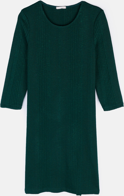 Zielona sukienka Gate z długim rękawem mini prosta