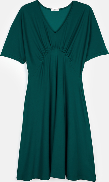 Zielona sukienka Gate z krótkim rękawem prosta w stylu casual