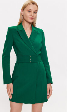 Zielona sukienka Guess by Marciano z długim rękawem
