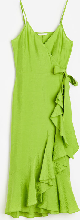 Zielona sukienka H & M z tkaniny