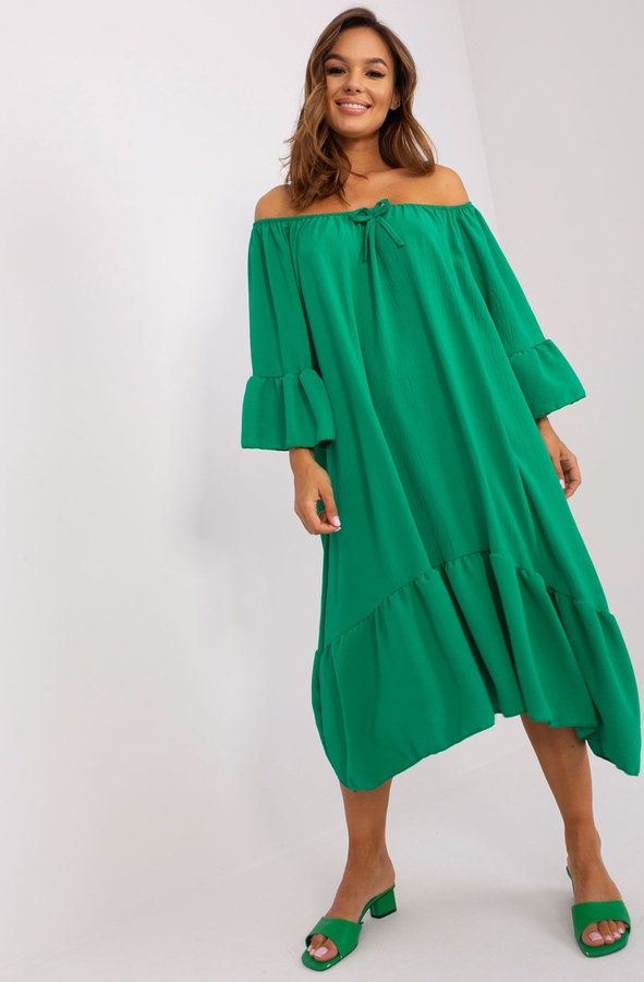 Zielona sukienka ITALY MODA oversize hiszpanka