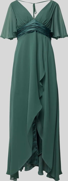 Zielona sukienka Jake*s maxi asymetryczna z szyfonu