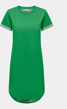 Zielona sukienka JDY mini w stylu casual z krótkim rękawem