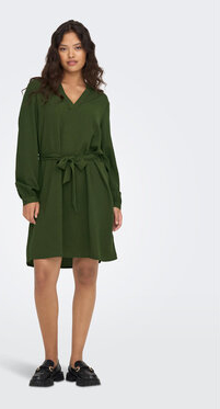 Zielona sukienka JDY z dekoltem w kształcie litery v w stylu casual