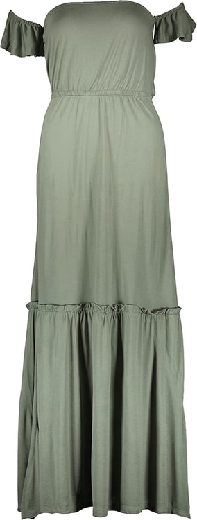 Zielona sukienka LASCANA maxi z krótkim rękawem