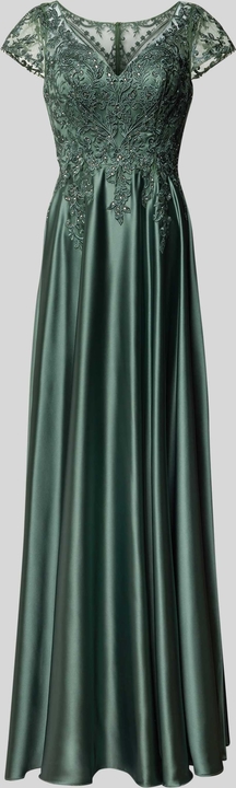 Zielona sukienka Luxuar Fashion z krótkim rękawem