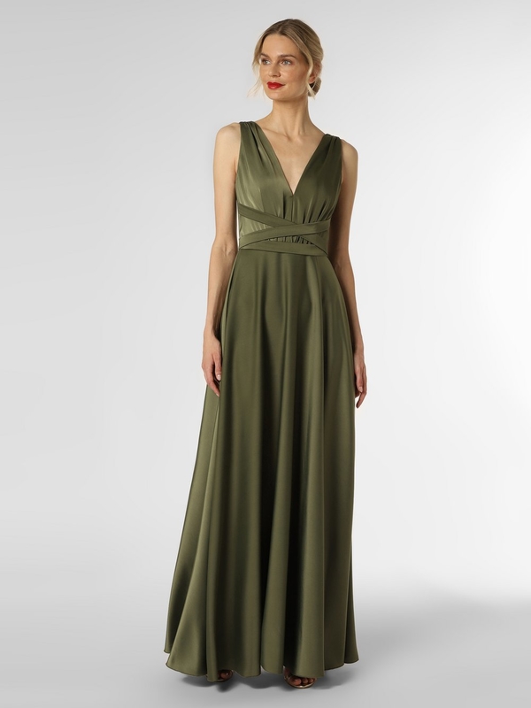 Zielona sukienka Marie Lund z satyny