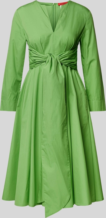Zielona sukienka Max & Co. z dekoltem w kształcie litery v w stylu casual kopertowa