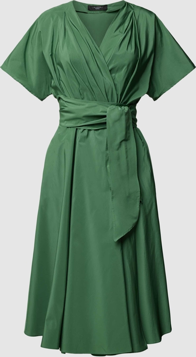Zielona sukienka MaxMara z dekoltem w kształcie litery v midi w stylu casual