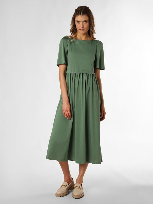 Zielona sukienka MaxMara z krótkim rękawem z okrągłym dekoltem w stylu casual