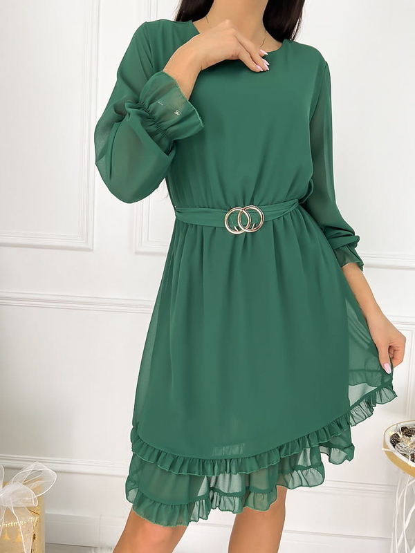 Zielona sukienka ModnaKiecka.pl mini w stylu casual