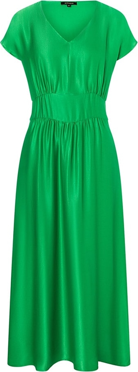 Zielona sukienka More & More maxi z dekoltem w kształcie litery v