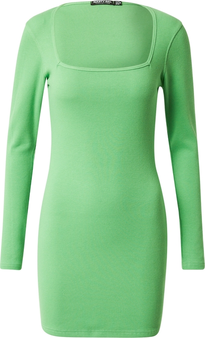 Zielona sukienka Nasty Gal z długim rękawem w stylu casual mini