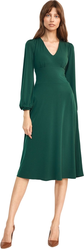 Zielona sukienka Nife z dekoltem w kształcie litery v