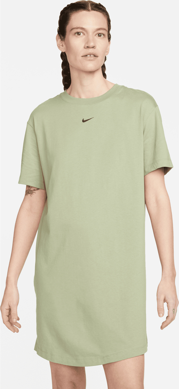 Zielona sukienka Nike w sportowym stylu z bawełny