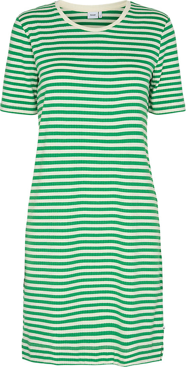 Zielona sukienka Numph w stylu casual prosta z okrągłym dekoltem