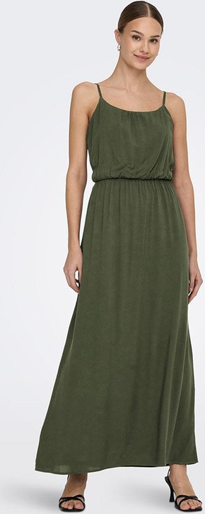 Zielona sukienka Only na ramiączkach prosta w stylu casual