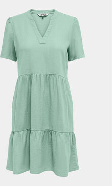 Zielona sukienka Only w stylu casual mini z krótkim rękawem